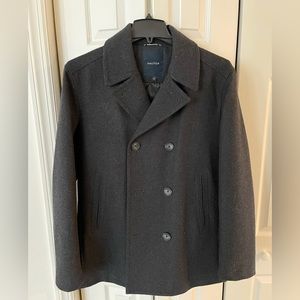 Men's Nautica Charcoal Gray Peacoat Size L